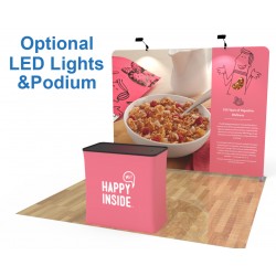 10 ft. Straight Stretch Fabric Trade Show Display – Print and Frame Package 10 ft. Straight Stretch Fabric Trade Show Display – Print and Frame Package