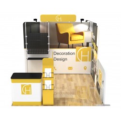 10ft Straight Custom Trade Show Display Booth O 10ft Straight Custom Trade Show Display Booth O