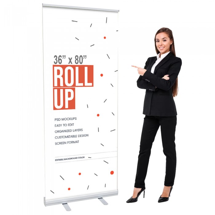 36 x 80 Economy Retractable Banner Stand & Graphic Print
