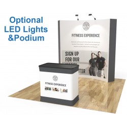 8 ft. RPL Fabric Pop Up Display - 89"h Curve Graphic Package 8 ft. RPL Fabric Pop Up Display - 89"h Curve Graphic Package