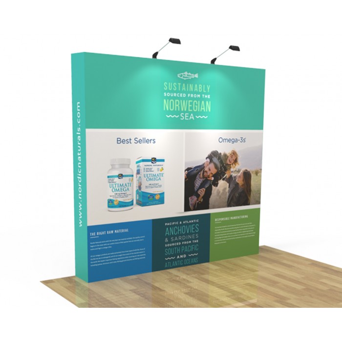 8 ft. RPL Fabric Pop Up Display - 89"h Straight Graphic Package 8 ft. RPL Fabric Pop Up Display - 89"h Straight Graphic Package