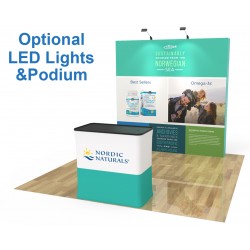 8 ft. RPL Fabric Pop Up Display - 89"h Straight Graphic Package 8 ft. RPL Fabric Pop Up Display - 89"h Straight Graphic Package